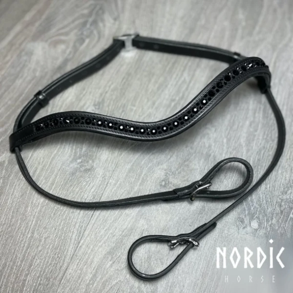 Nordic Horse Trense komplett All Black, engl komb. Reithalfter