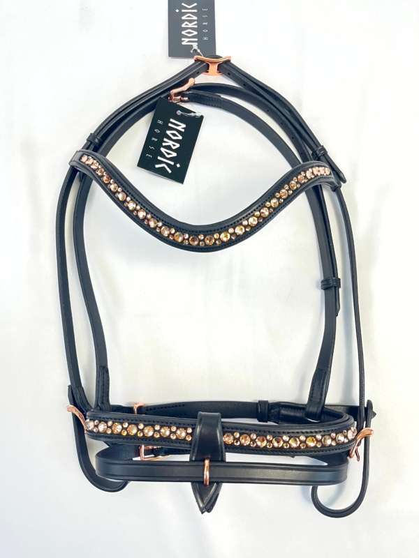 Nordic Horse Trense komplett All Rosegold, engl komb. Reithalfter